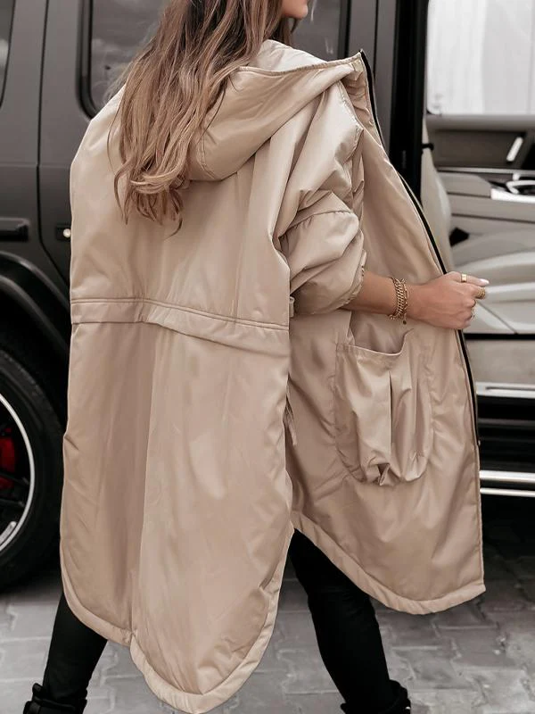 Women's Hooded Long Sleeve Casual Cotton Jacket